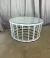 (MG) Mesa ratona de ratan sintético y vidrio / 66 x 32 alto
