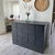 (MW) Mueble madera maciza pintado de gris / 130x52x91- cajones 22x13