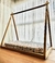 (ID) Cama carpa de madera de Leurelle (incluye colchón) / 148 x 90 x 150