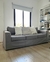 (GL) Sillón con funda en tusor gris / 200 x 85