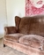 (GL) Sillón tapizado en pana color marrón / 167,5 x 70 x 78 - comprar online