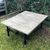 (ID) Mesa ratona de madera guazu con base de caño. Apto exterior / 120 x 90 x 50