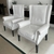 (TL) 2 sillones de cuero blanco / 77x57x100