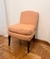 (JB) Sillon tapizado en algodón color salmón / 50 × 40 × 77