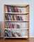 (JB) Biblioteca estructura madera con estantes laqueados blancos / 120 × 30 × 170
