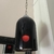 (TL) 2 lámparas de techo de vidrio negro / 20 diámetro x 34 alto
