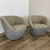 (MW) 2 sillones individuales giratorios de Roche Bobois / 70d x80x43/65