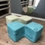 (MW) 2 puff de Roche Bobois / 30x30 - 80 Largo y 34 alto