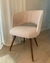 (SF) Silla vintage tapizada en pana rosa pastel / 50x40x40