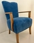(ID) Dos sillones de Didot tapizados en terciopelo / 60 x 60 x 90