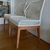 (JB) 12 sillas, 2 con apoyabrazos, hechas con hilo de algodón, estructura madera / 53 × 50 × 88/59 × 50 × 87