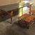 (JB) Mesa ratona madera lapacho base caña con 4 banquetas / 160 × 52 × 42 - comprar online