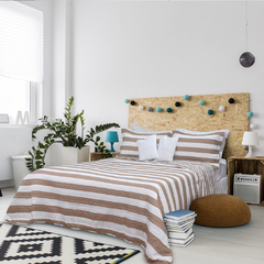 Cubrecama Navy Beige - comprar online