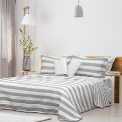 Cubrecama Navy Gris - comprar online