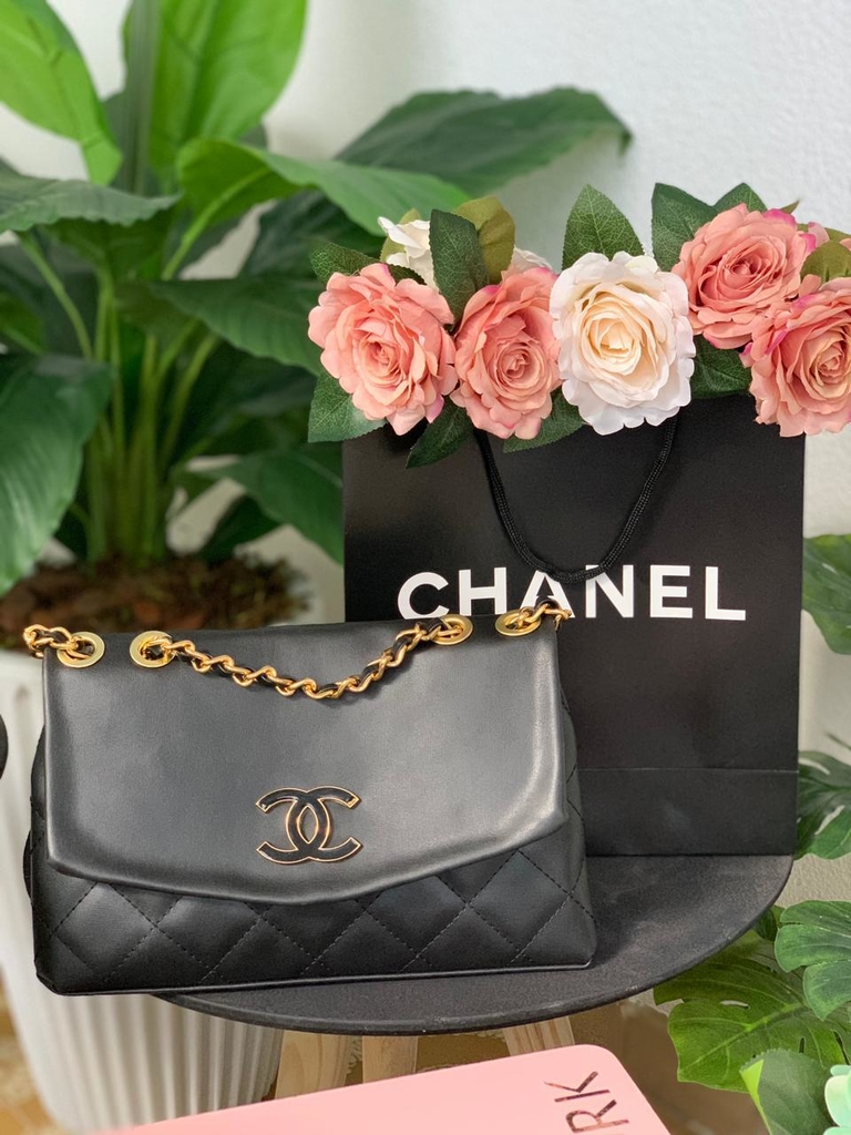 vintage chanel diana bolsa caviar