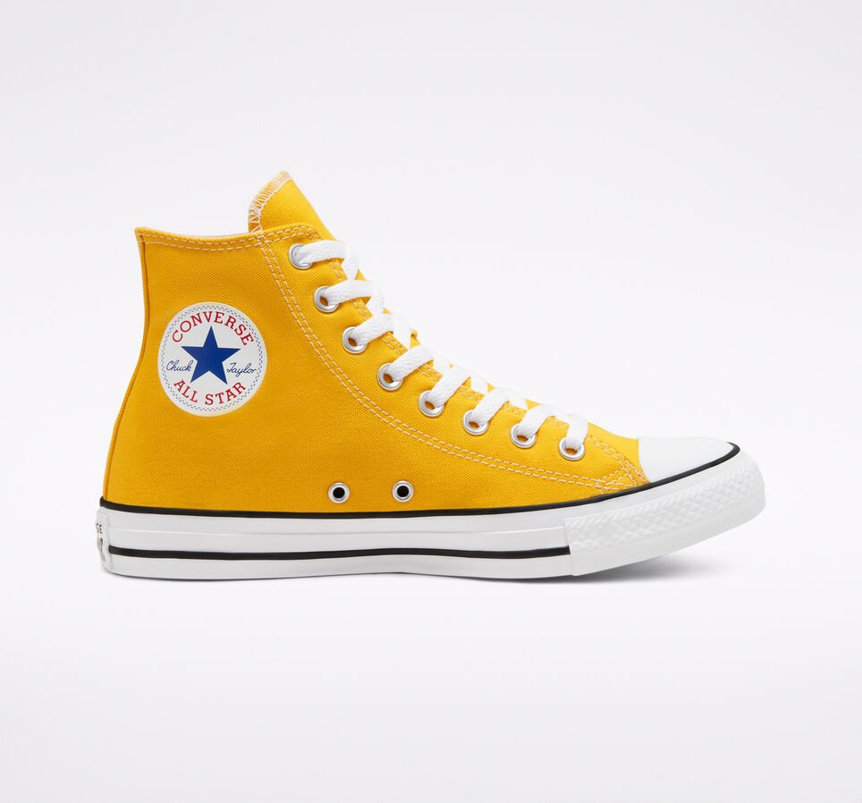 TÊNIS CONVERSE ALL STAR LOGO PLAY PRETO AMARELO VIVO CT13490001 - Via  Colors - Calçapé Calçados