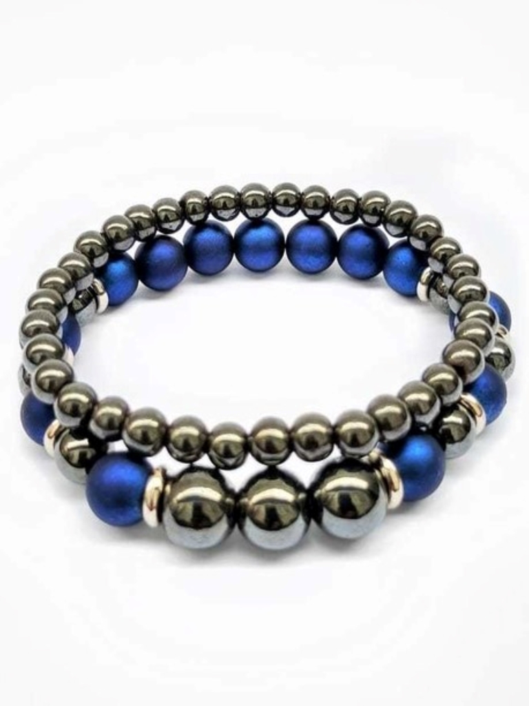 Pulseira Mix de Ogum com Pedra Lapis Lazuli