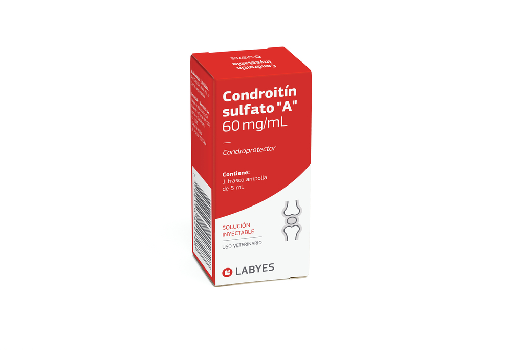 Condroitin sulfato A 60 mg/ml. Condroprotector x 1 frasco ampolla de 5