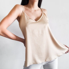 Musculosa básica satén