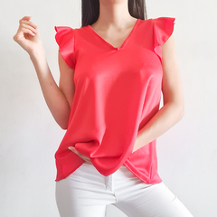 Remera blusa con volados