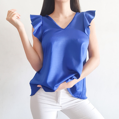 Remera blusa con volados - comprar online
