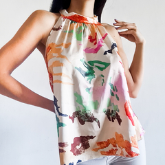 Imagen de Musculosa estampada cuello americano