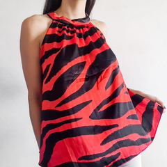 Musculosa estampada cuello americano - amatistamoda