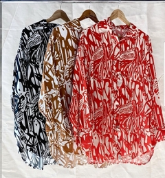 Camisa fibrana estampada - comprar online