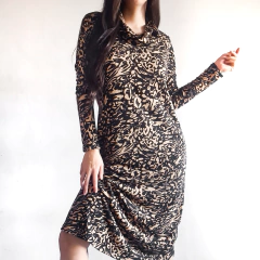 Vestido de lanilla estampado