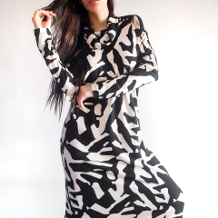 Vestido de lanilla estampado - comprar online