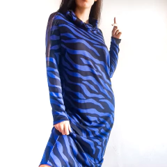 Vestido de lanilla estampado - comprar online
