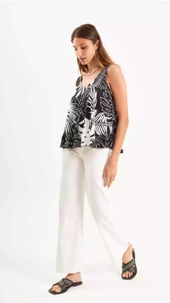 Musculosas lino estampadas - comprar online