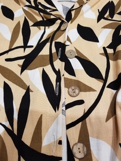Camisa coco lino estampada - tienda online