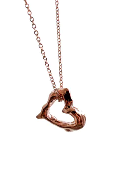 Melted Heart Bañado en Oro Rose 18k