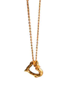 Melted Heart Bañado en Oro Dorado 24k