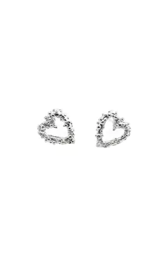 Bubble Heart Studs