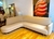 Sillon Curvo Midcentury Tapizado en Cuero Color Beige en internet