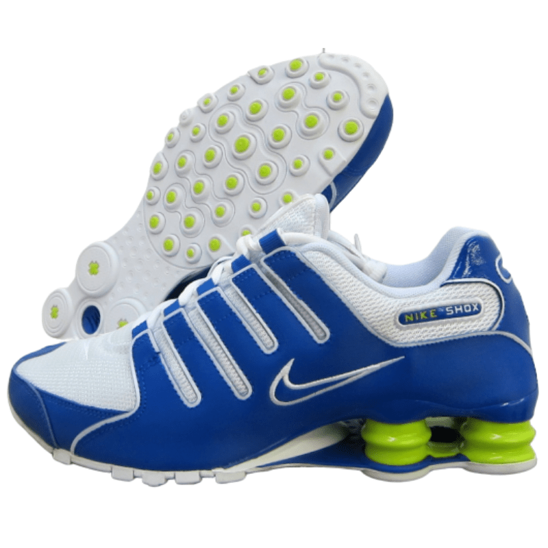 nike shox azul com branco