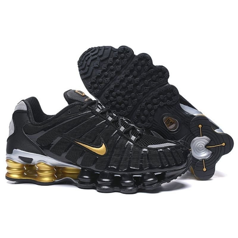 Nike Shox TL 12 Molas - Preto Dourado - Distinto Outlet