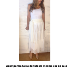 Saia tule longa - OFF WHITE