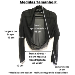 Blusa tule bolero manga longa BRANCO na internet