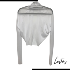 Blusa tule bolero manga longa BRANCO