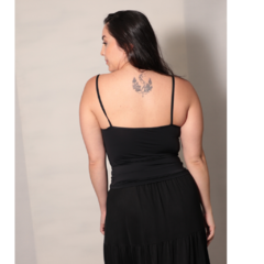 Blusa de alcinha degagê em malha Fluity II CO2 Control - PRETA
