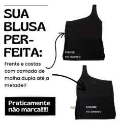 Regata um ombro só em malha dupla SUPLEX LIGHT CO2 CONTROL - PRETA - comprar online