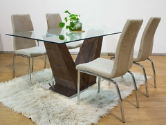 MESA HAUSE MADERA OSCURA 1.60 m x 0.90 cm - comprar online