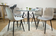 MESA EAMES DE VIDRIO PATA NEGRA - Decototale