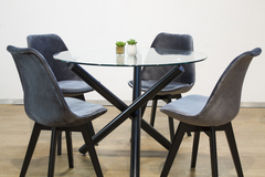 SILLA TULIP TAPIZADA DARK GREY - tienda online