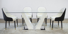 MESA HOUSE 2M. BLANCA + 6 SILLAS ROYAL