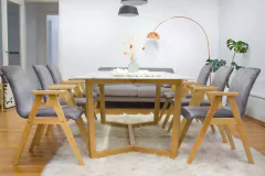conjunto silla arhaus y mesa arpeggio