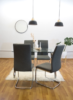 MESA TAP VIDRIO CROMO 1.20 M. - tienda online